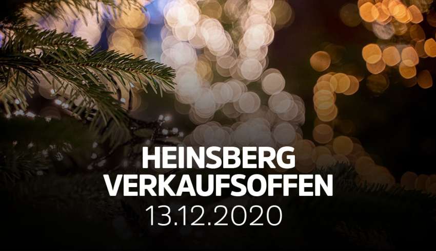 Heinsberg verkaufsoffen - Shopping-Sonntag am 13.12.2020