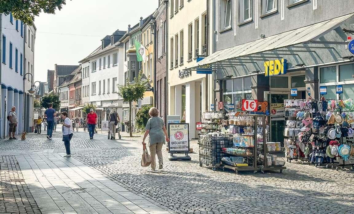 Marktstraße in Xanten – Geschäfte öffnen an 8 Sonntagen