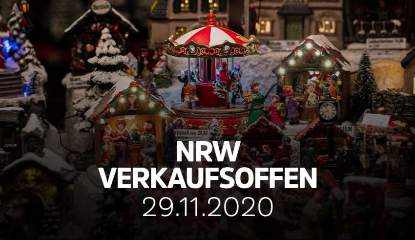 29.11.20 – Übersicht der verkaufsoffenen Sonntage in NRW am 29. November 2020