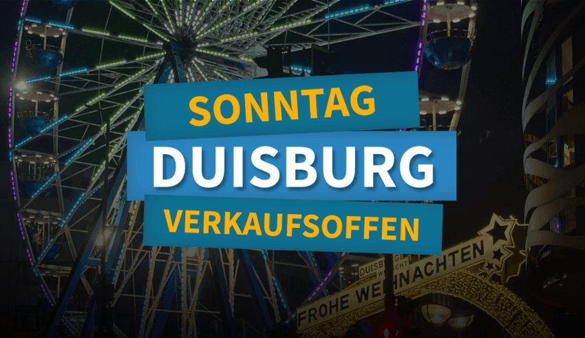 Verkaufsoffener Sonntag in Duisburg zum Weihnachtsmarkt