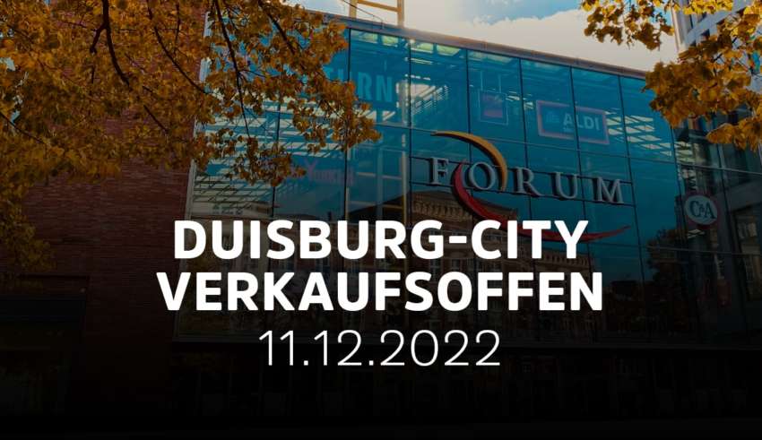 Verkaufsoffener Sonntag in der Duisburger Innenstadt am 11.12.2022