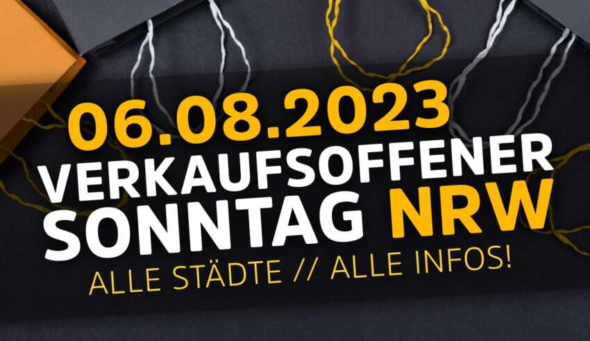 Verkaufsoffener Sonntag in Deutschland am 13.08.2023