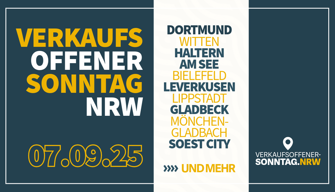 Verkaufsoffener Sonntag NRW am 7. September