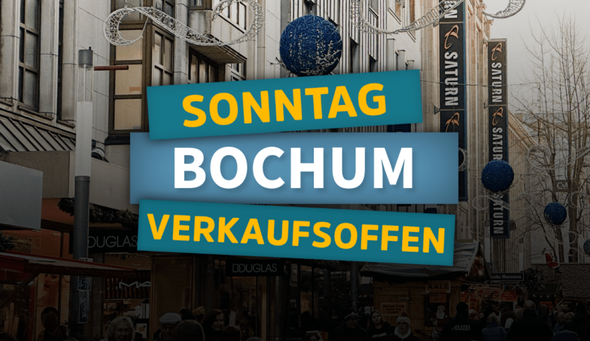 Verkaufsoffener Sonntag in Bochum zum Weihnachtsmarkt in der Innenstadt
